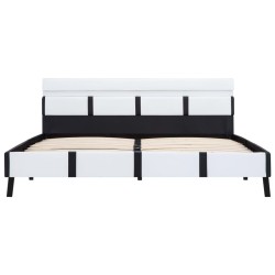 Cadre de lit avec LED sans matelas blanc 160x200 cm 