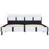 Cadre de lit avec LED sans matelas blanc 160x200 cm 