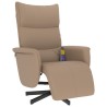 Fauteuil inclinable de massage repose-pieds cappuccino 