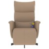 Fauteuil inclinable de massage repose-pieds cappuccino 