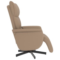 Fauteuil inclinable de massage repose-pieds cappuccino 
