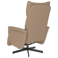 Fauteuil inclinable de massage repose-pieds cappuccino 