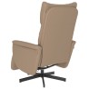 Fauteuil inclinable de massage repose-pieds cappuccino 