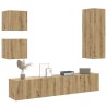 Ensemble de meuble TV mural 5 pcs chêne artisanal 