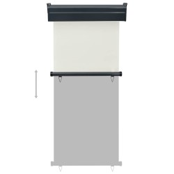 Auvent latéral de balcon 85x250 cm Crème 