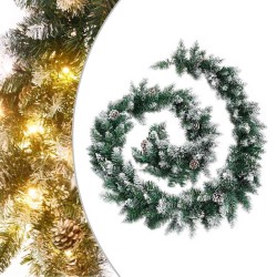 Guirlande de Noël avec lumières LED Vert 5,2 m PVC 