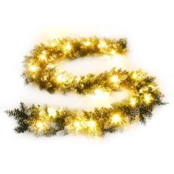 Guirlande de Noël avec lumières LED Vert 5,2 m PVC 