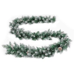 Guirlande de Noël avec lumières LED Vert 5,2 m PVC 