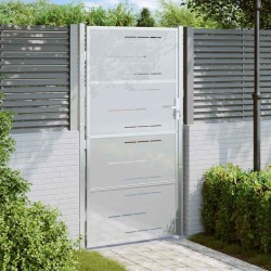 Portail de jardin 100x200 cm acier inoxydable 