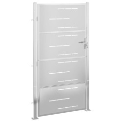 Portail de jardin 100x200 cm acier inoxydable 
