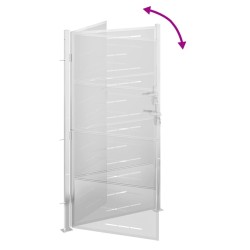Portail de jardin 100x200 cm acier inoxydable 