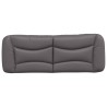 Coussin de tête de lit gris 120 cm similicuir 