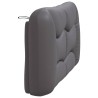 Coussin de tête de lit gris 120 cm similicuir 