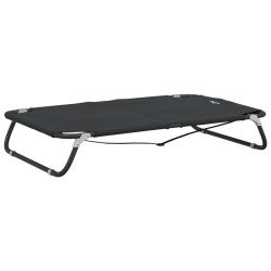 Lit pour chien pliable anthracite tissu Oxford et acier 