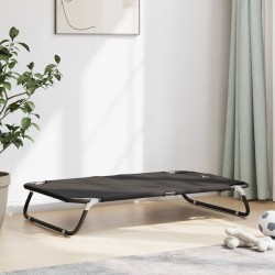 Lit pour chien pliable anthracite tissu Oxford et acier 