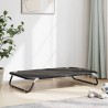 Lit pour chien pliable anthracite tissu Oxford et acier 