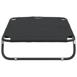 Lit pour chien pliable anthracite tissu Oxford et acier 