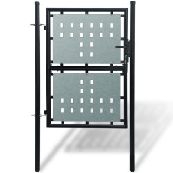 Portail simple de clôture Noir 100x225 cm 