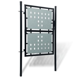 Portail simple de clôture Noir 100x225 cm 
