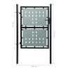 Portail simple de clôture Noir 100x225 cm 