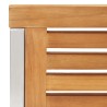 Chaises de jardin lot de 2 Bois teck solide et acier inoxydable 