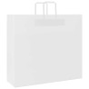 Sacs en papier 50 pcs avec poignées blanc 54x15x49 cm 