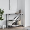Table console sonoma gris 88,5x30x75 cm bois d'ingénierie 