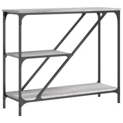 Table console sonoma gris 88,5x30x75 cm bois d'ingénierie 