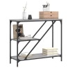 Table console sonoma gris 88,5x30x75 cm bois d'ingénierie 
