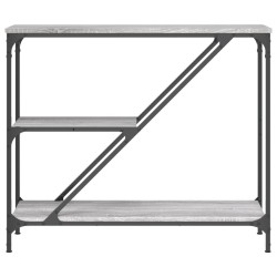 Table console sonoma gris 88,5x30x75 cm bois d'ingénierie 
