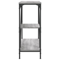 Table console sonoma gris 88,5x30x75 cm bois d'ingénierie 