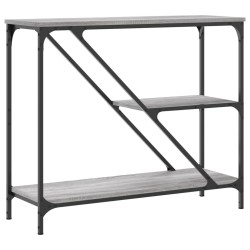 Table console sonoma gris 88,5x30x75 cm bois d'ingénierie 