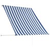 Auvent rétractable 150x150 cm Bleu et blanc 