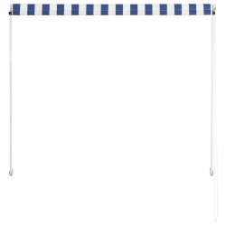 Auvent rétractable 150x150 cm Bleu et blanc 