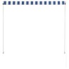 Auvent rétractable 150x150 cm Bleu et blanc 