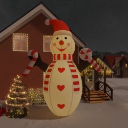 Bonhomme de neige gonflable de Noël avec LED 630 cm 