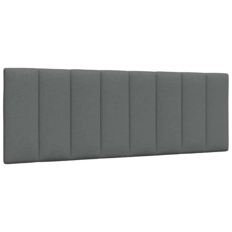 Coussin de tête de lit gris foncé 140 cm tissu 