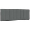 Coussin de tête de lit gris foncé 140 cm tissu 