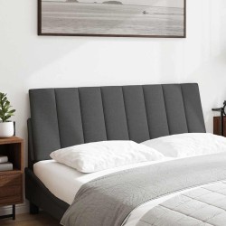 Coussin de tête de lit gris foncé 140 cm tissu 