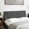 Coussin de tête de lit gris foncé 140 cm tissu 
