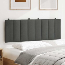 Coussin de tête de lit gris foncé 140 cm tissu 