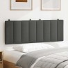 Coussin de tête de lit gris foncé 140 cm tissu 