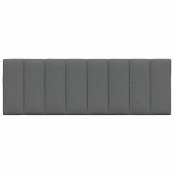 Coussin de tête de lit gris foncé 140 cm tissu 