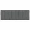 Coussin de tête de lit gris foncé 140 cm tissu 