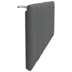 Coussin de tête de lit gris foncé 140 cm tissu 