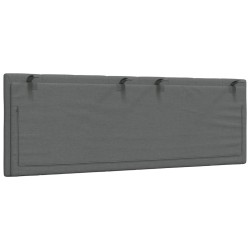Coussin de tête de lit gris foncé 140 cm tissu 