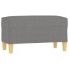 Banc Gris foncé 70x35x41 cm Tissu 