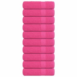 Essuie-mains 10 pcs rose 50x100 cm 360 g/m² 100% coton 