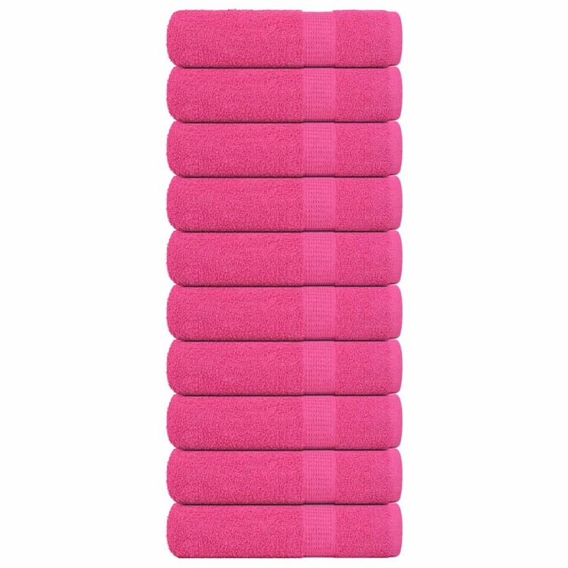 Essuie-mains 10 pcs rose 50x100 cm 360 g/m² 100% coton 