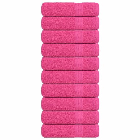 Essuie-mains 10 pcs rose 50x100 cm 360 g/m² 100% coton 